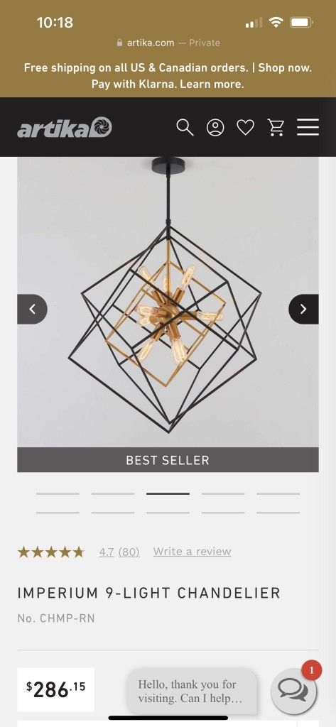 Artika Chandelier Imperium 9 light