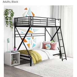 Bunk Bed Twin Size Black 