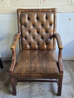 Antique Leather Armchair 