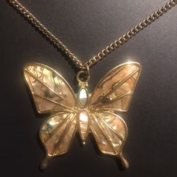 Gold color Necklace with Beautiful Butterfly pendant