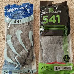 Two(2) Pair..New 8/L Showa 541 Cut Resistant Gloves