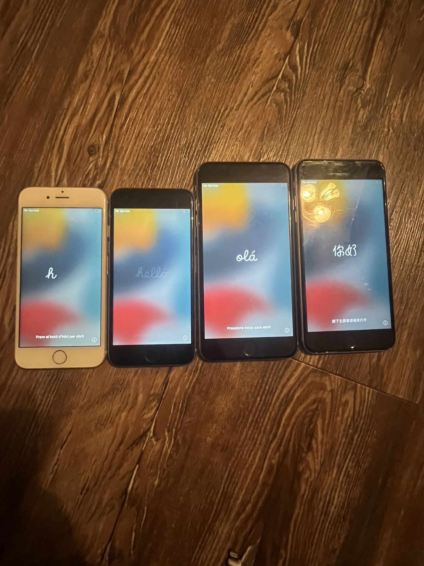 Lot of 4 iPhone 6s & 6s Plus (Locked iCloud)