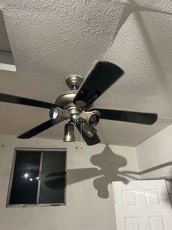 Brushed Nickel Ceiling Fan with Light Kit