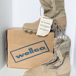 Wellco Hot Weather Combat Boot Size 11 W In Tan