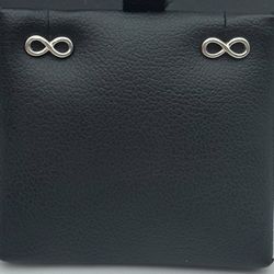 Jewelry .925 sterling silver infinity shape earrings