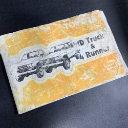 Original 1984 Toyota owner’s Manual