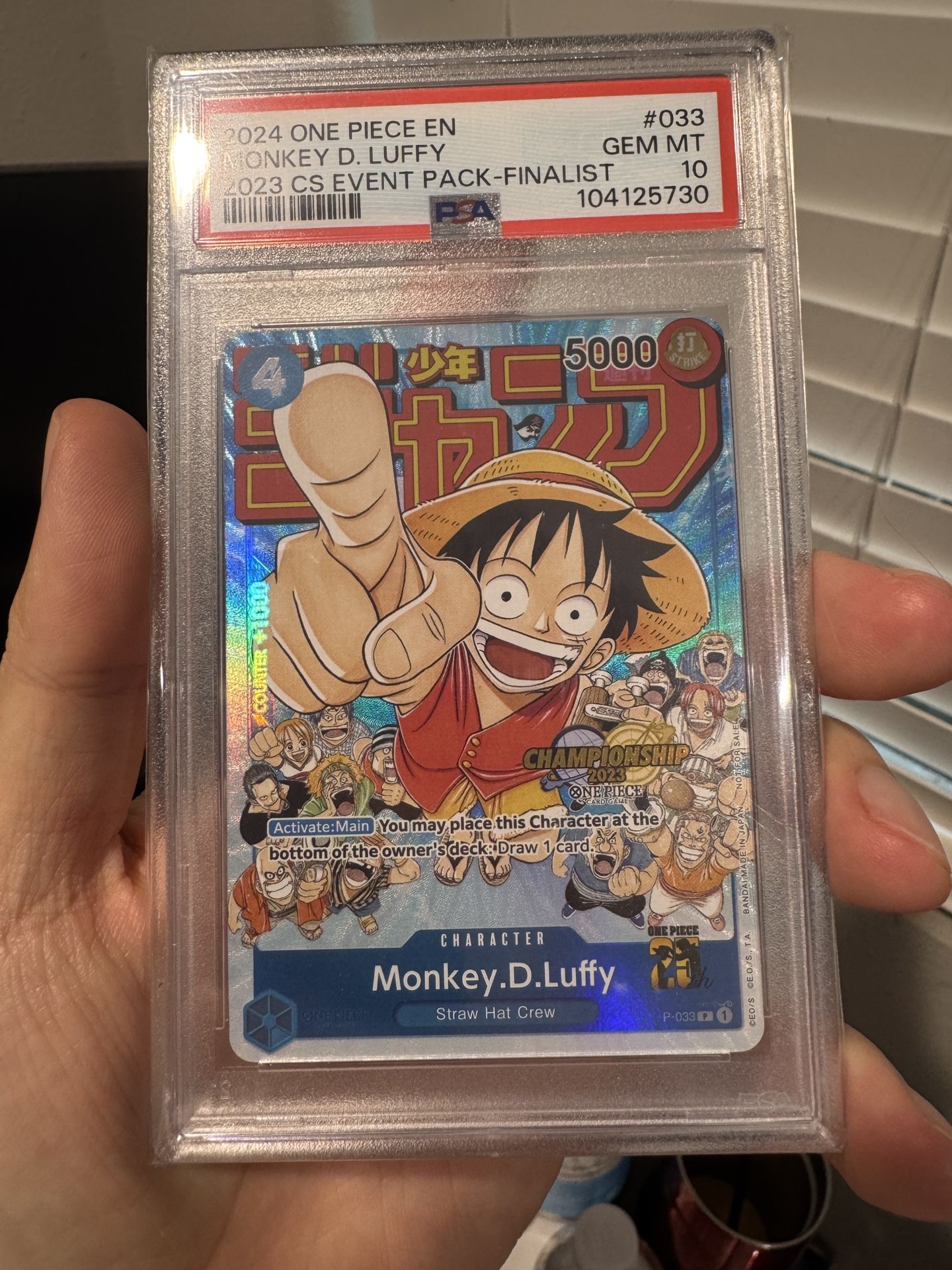 PSA 10 Luffy Event Finalist TEXTURED version (52 Copies)
