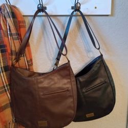 2 FRYE And Co Faux Leather Handbags