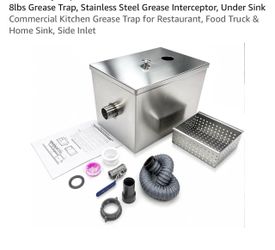 8lb Stainless Steel Grease Trap Under Sink
