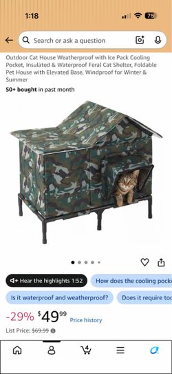 Outdoor Weatherproof Foldable Cat House Shelter