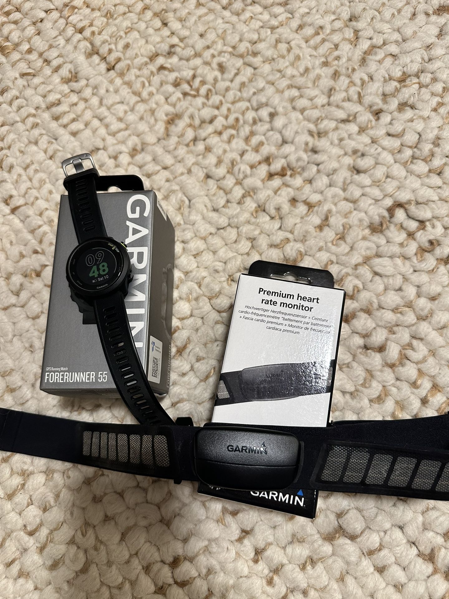 Garmin forerunner 55 + Garmin chest heart rate
