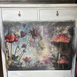 Solid Wood Hand Painted 6 Drawer Dresser 