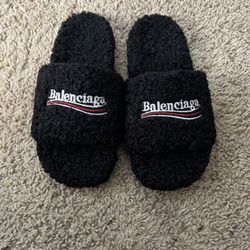 Black Balenciaga Slides