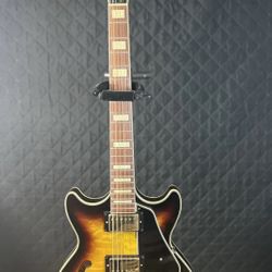 Ibanez AM93-ays With Hard shell Case Quilt Top Beautiful