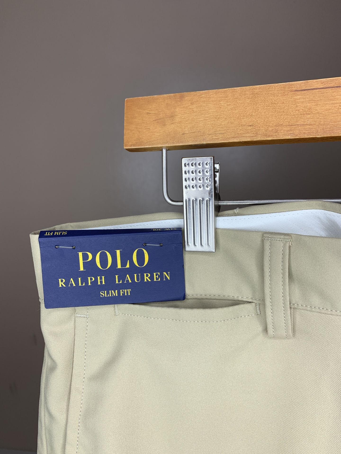 Ralph Lauren Khaki SLIM FIT Pants Chino $198 34W / 30L New with tags