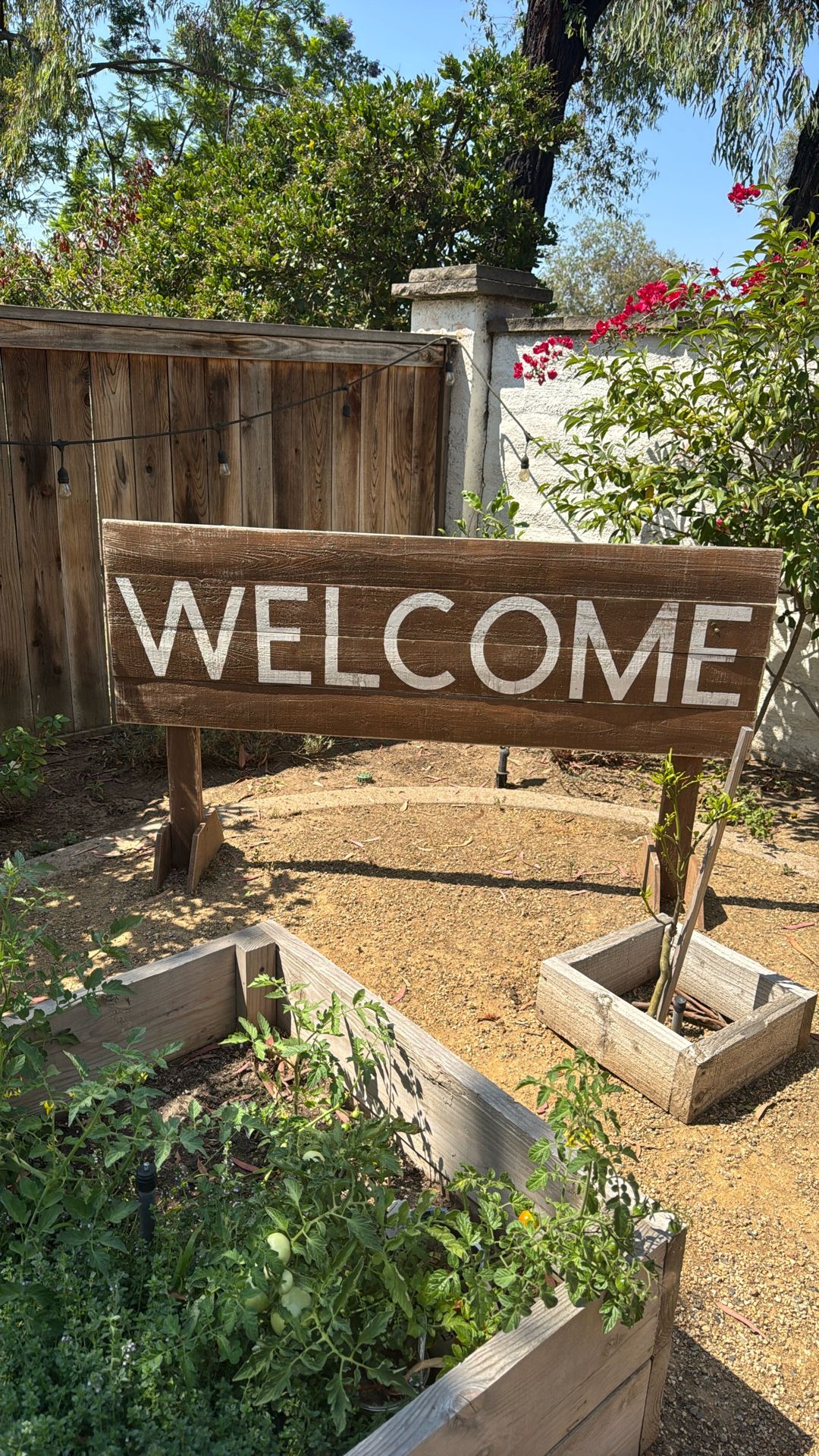 Wooden Welcome Sign
