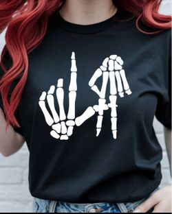 Skeleton LA Hand Graphic Tee