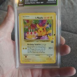 Degree Graded 9 Birthday Pikachu 25th Anniversary Special Promo Card!