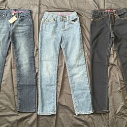 Girls 3 Pair Of Children’s Place Size 8 Slim Jeans - New