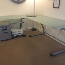 VITTSJO Desk, Book Cases, Printer Stand, File Cabinet