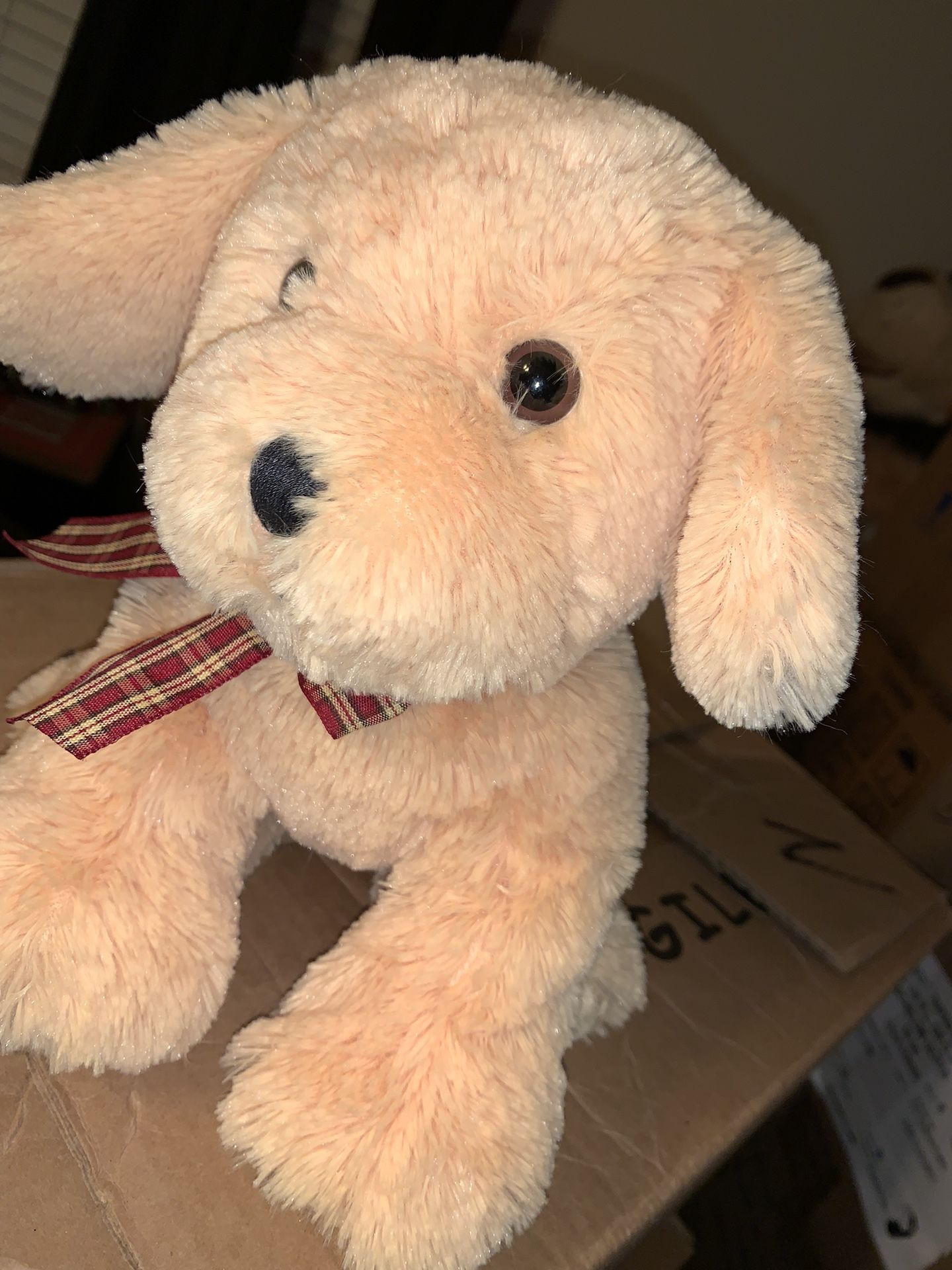 Ty Beanie Baby Dog with Bow