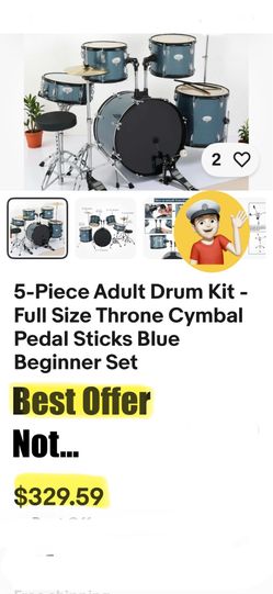 🔥 BEST OFFER Brand New Drum Set Complete Drums!