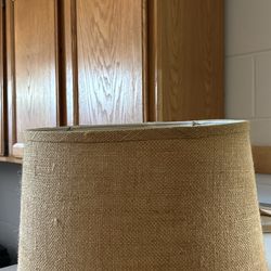 Vintage Burlap Style Lampshades Set Of Two 13”w X 10” Tall