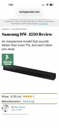 2 Soundbars Samsung HW-J250 and a Vizio