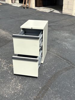 Metal File Cabinet With Wheels-$20