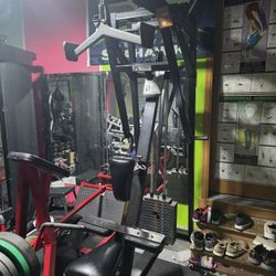 Commercial Promaxima Lat Pull And Chest Supported Row Combo Machine 