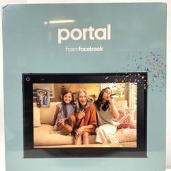 NEW Facebook Portal WD50JM Smart Speaker Alexa Built In- Black, 10”