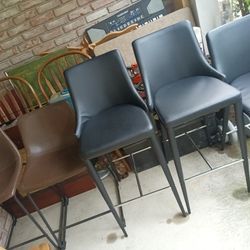 Leather Stool Pairs /Trios  