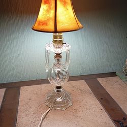Vintage From 30s /40s Clear Glass Hurricane Lamp