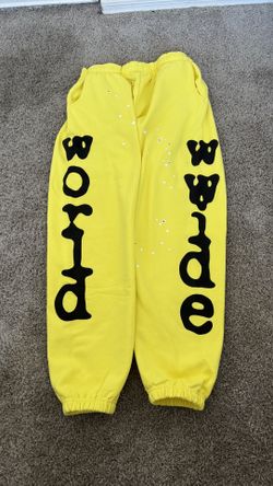 Worldwide Yellow Sp5der Sweatpants 