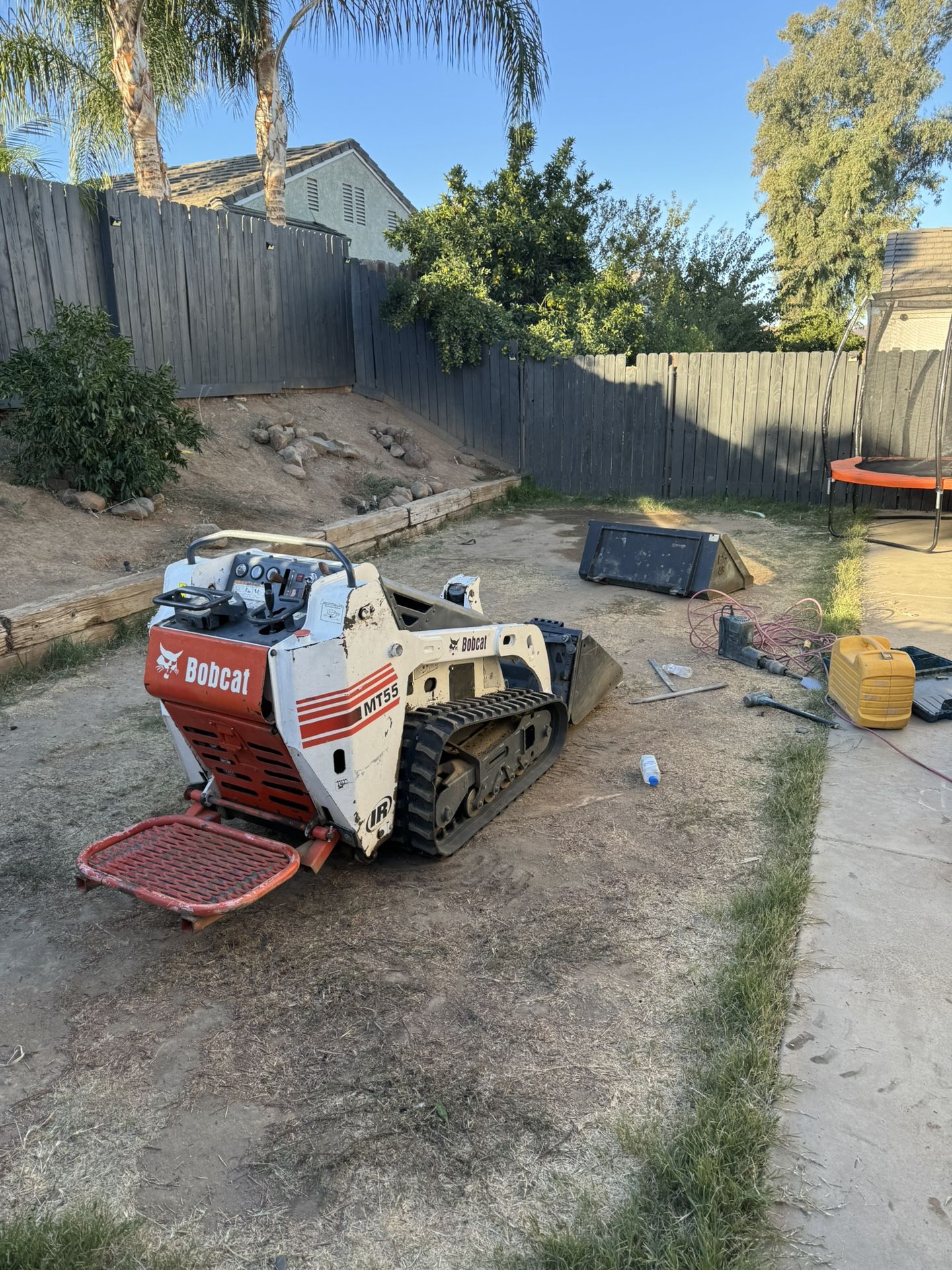 Tractor work and concrete