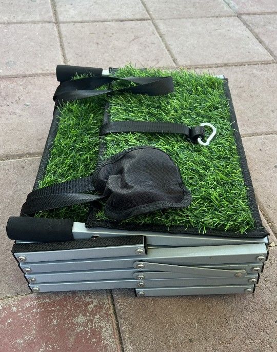 Dog stairs with turf