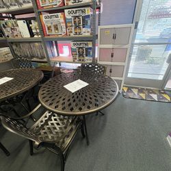 3 Pieces Outdoor Dining Table 