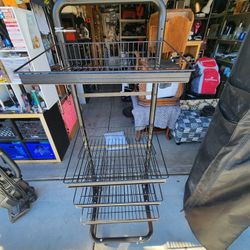 Mobile Steel Cart On Castor Wheels N 4 Adjustable Shealves. Multi Purpose Use for Vendor's Display / Storage / Food Service Use. $90