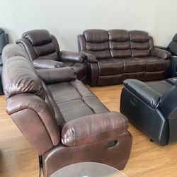 MAKING ROOM FOR NEW INVENTORY!! FLOOR MODEL 3 PIECE RECLINER SET $950!! !!! OPENED NEVER USED !!!