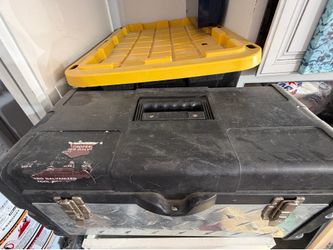 Large Husky Contractor Tool Box w/ Metal Body & Removable Tray