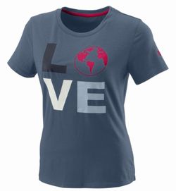 Wilson Women’s Love Earth Tech T-Shirt China Blue - Size Large