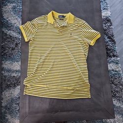 Mens Polo by Ralph Lauren Blue & Yellow Striped Polo Shirt