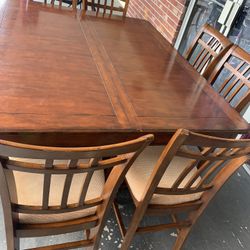 Dining room table, solid wood for eight people