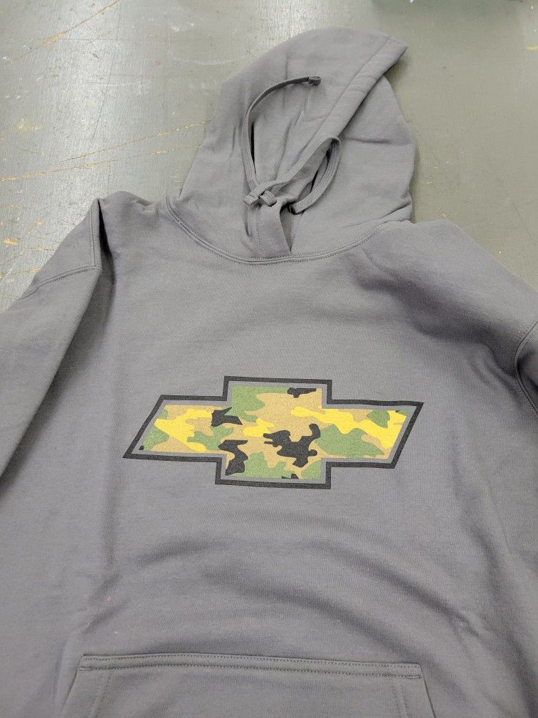 Chevy Camouflage bow tie, port and company extra large charcoal hood