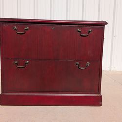 Wood Two Drawer Lateral File Cabinet