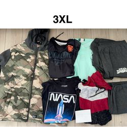 A bundle of 7 pieces of 3XL men’s clothings
