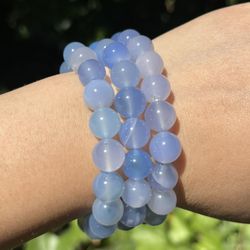 10mm Blue Chalcedony Bracelet 