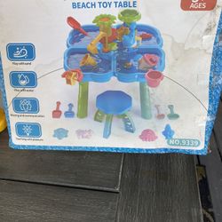 Mesita Y Silla De Playa Con Accesorios 