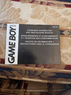 Gameboy manual in amazing shape