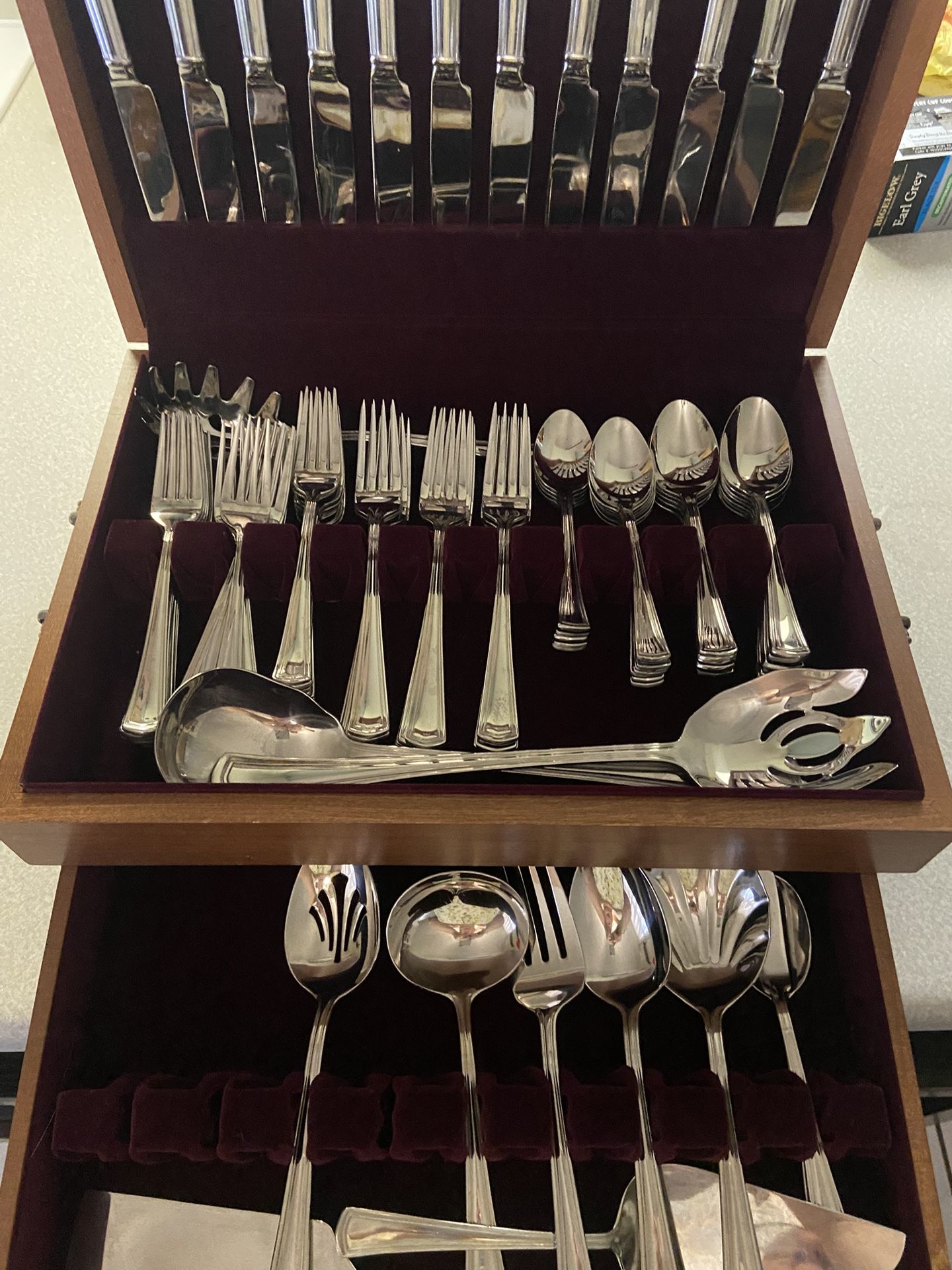 Silver Ware With Storage Box